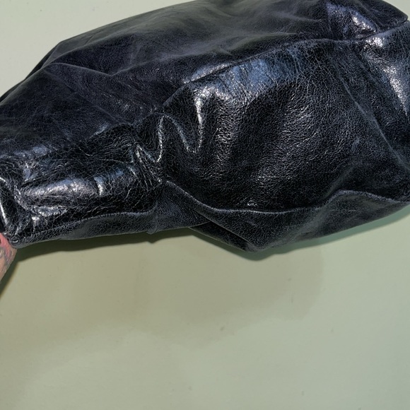 Tory Burch Dena Glazed Leather Hobo Black - Picture 6 of 11